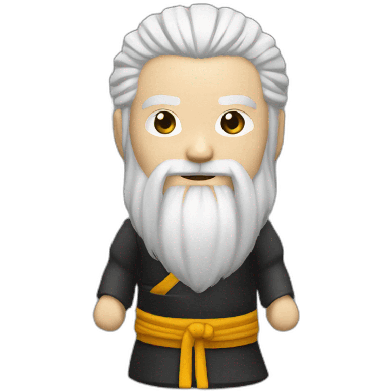 chinese kung fu master long white hair and beard emoji