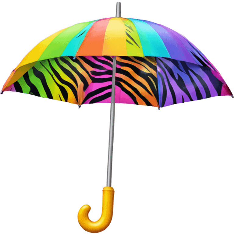 Lisa Frank Zebra Print umbrella  emoji