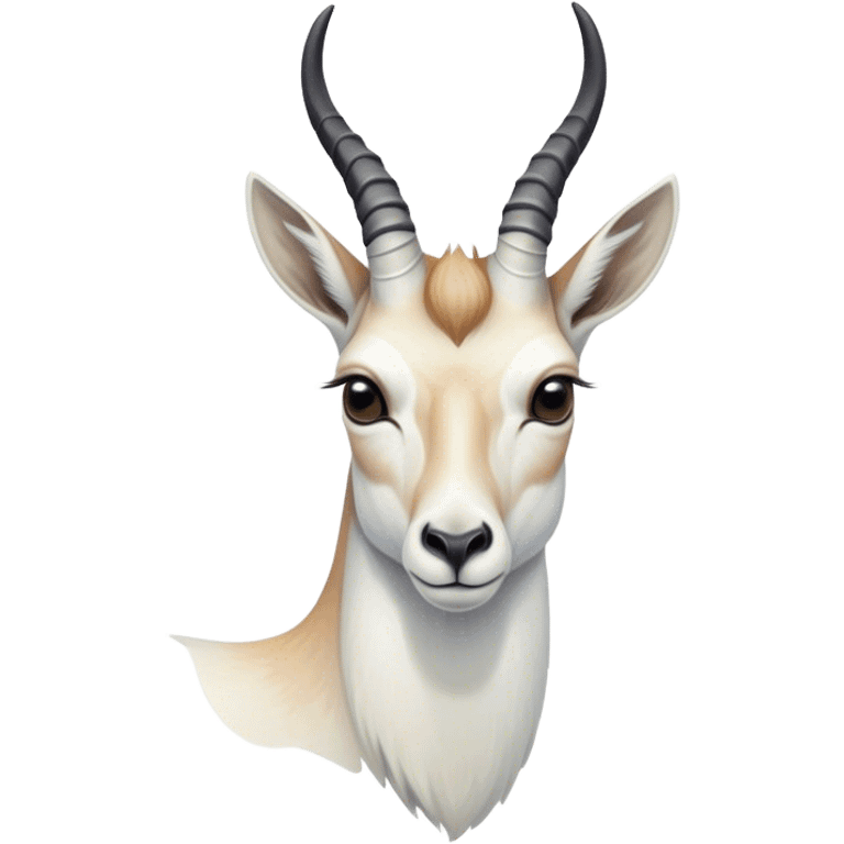 ghostly, ethereal and spiritual white pronghorn emoji