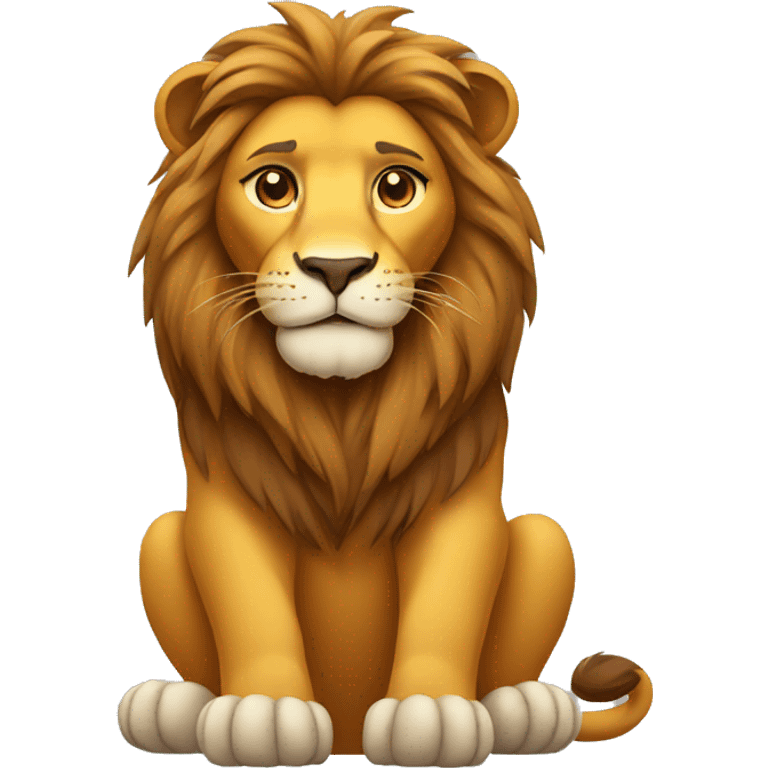 sitting lion emoji