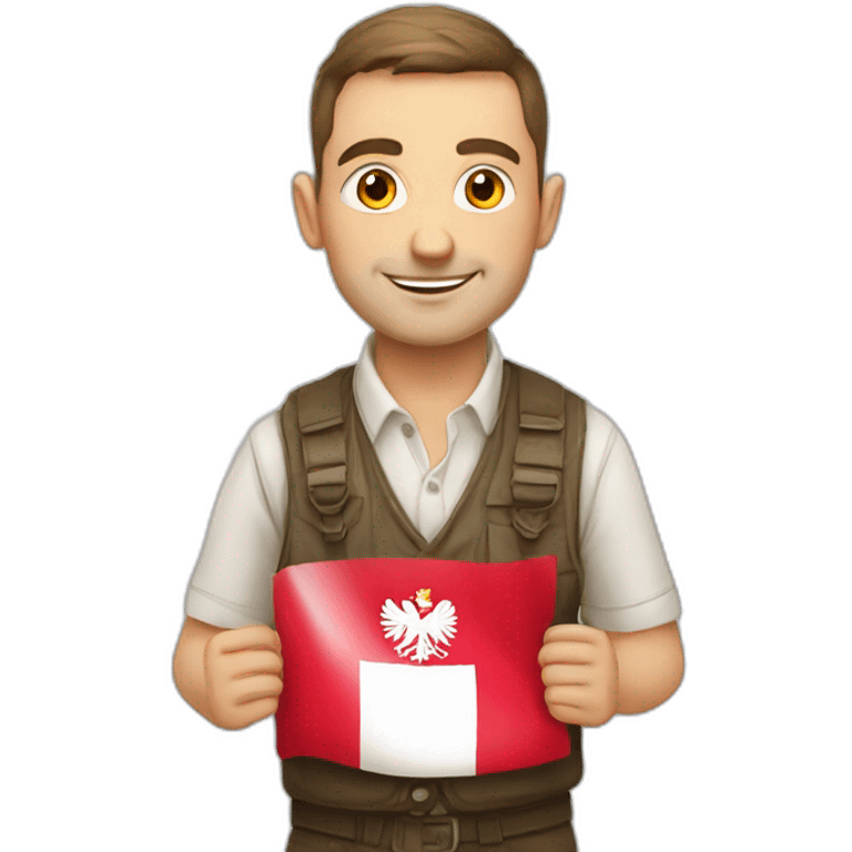 polish man with polish flag emoji