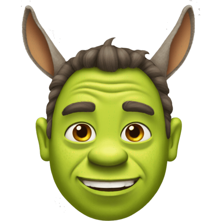 Shrek with donkey ears emoji