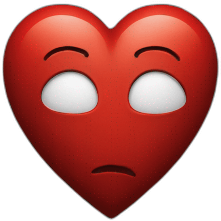 Un coeur rouge qui commence à devenir noir  emoji