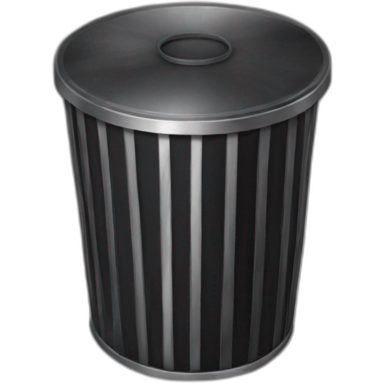 black mesh metal dustbin emoji