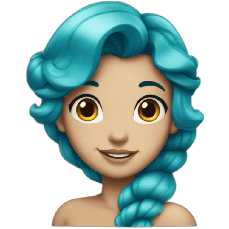 The little mermaid with blue hair emoji