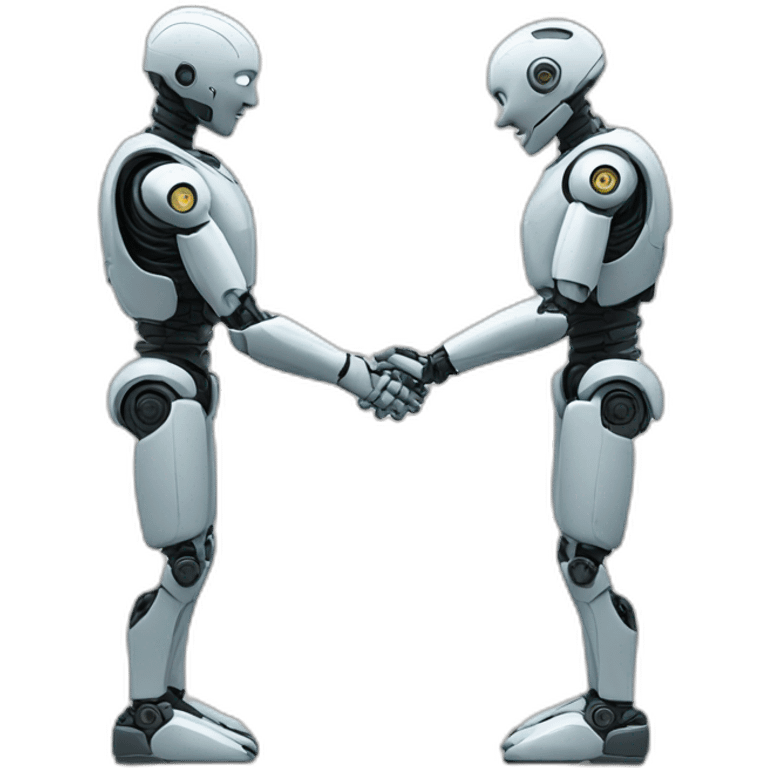 human and robot handshake emoji