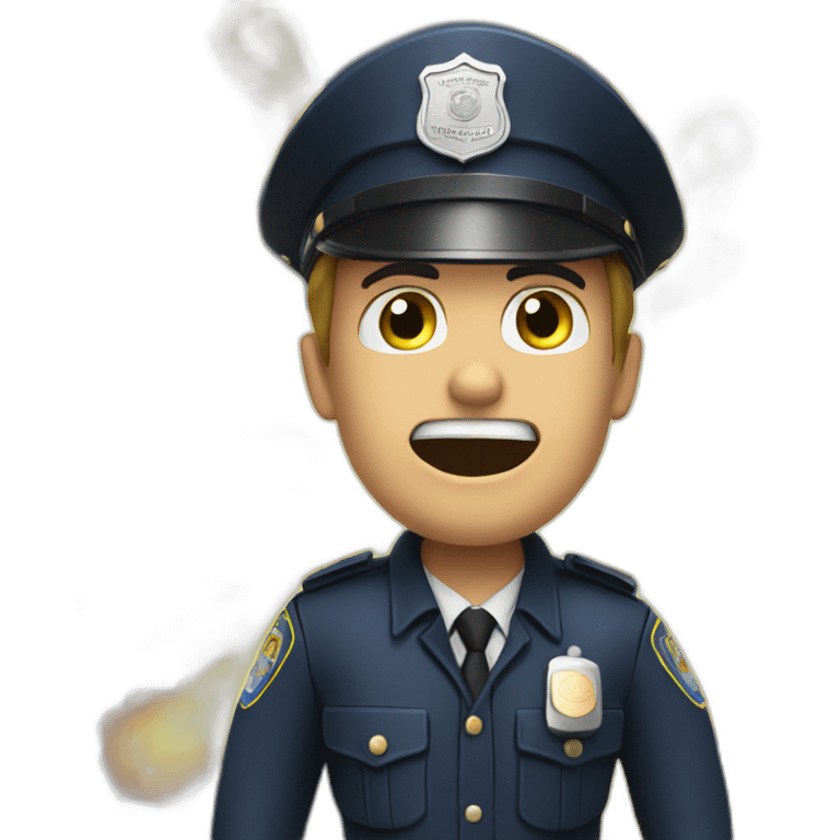 Police stopping you explosion emoji