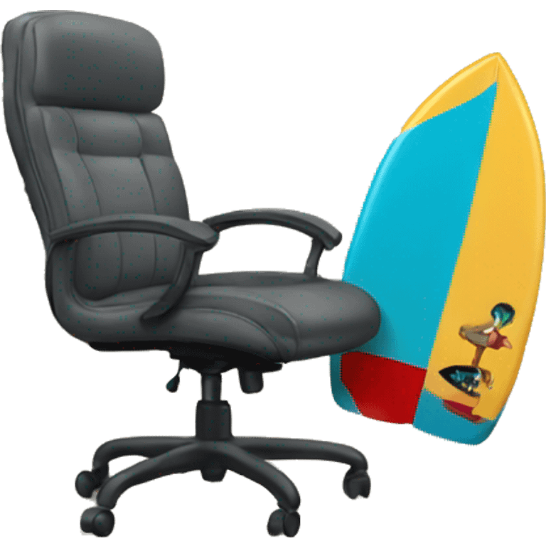 Surfing desk emoji