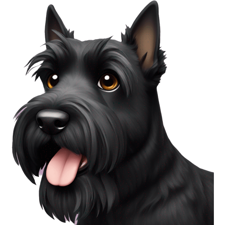 Black Scottish terrier  emoji