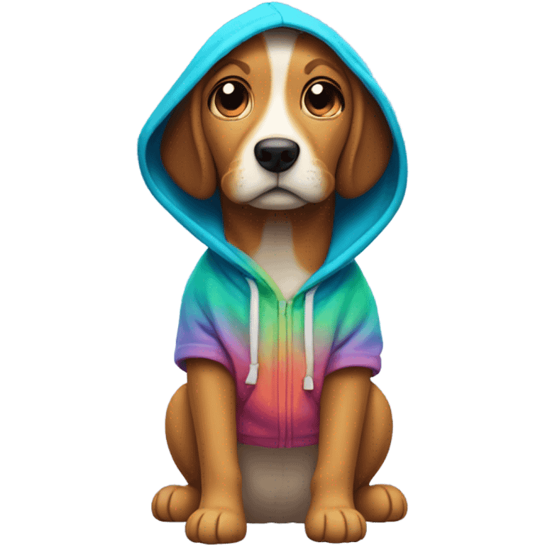 dog wearing a hoodie emoji