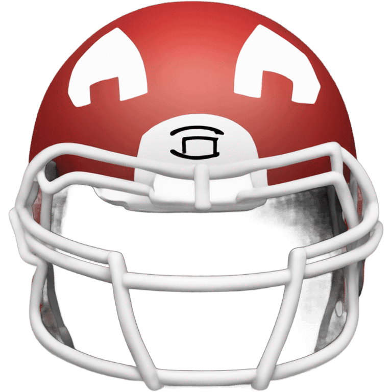 Red football helmet with black and white g logo on the side  emoji