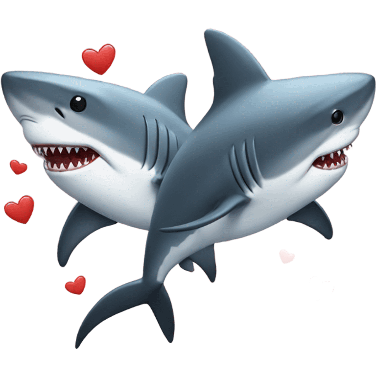 sharks in love emoji