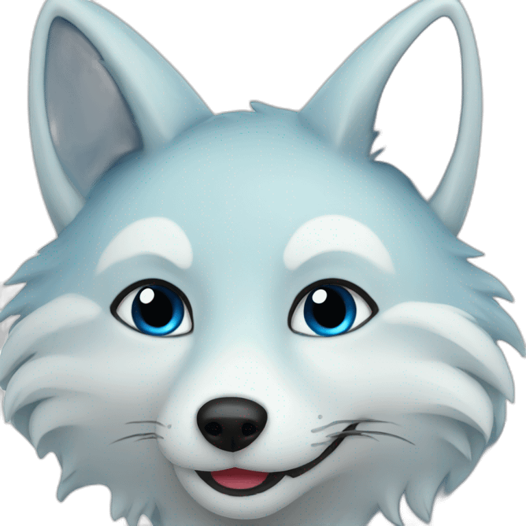 Blue fox emoji