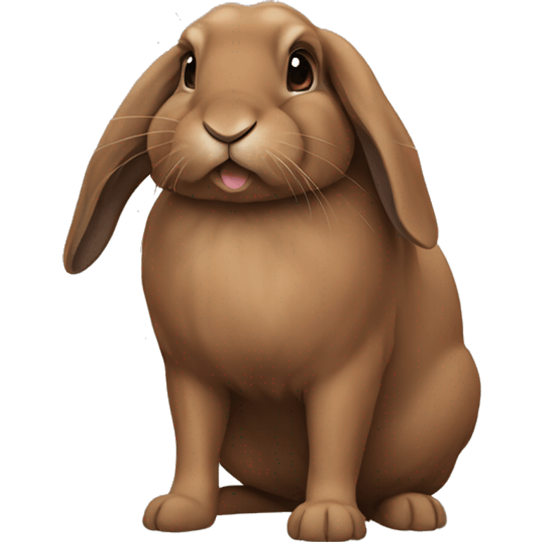 hungry brown lop bunny emoji