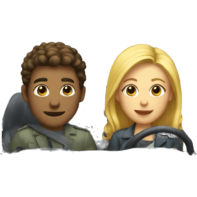 couple in a car emoji