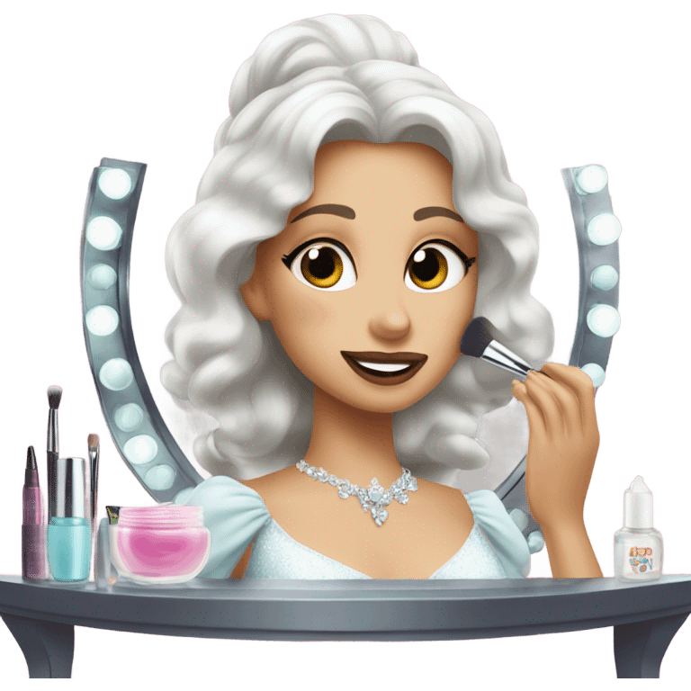 Glinda putting on makeup  emoji