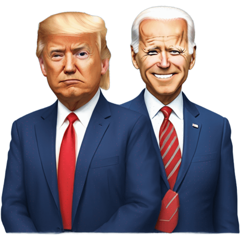 donald trump and biden emoji