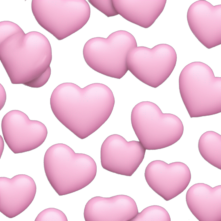 Baby pink heart lumps emoji