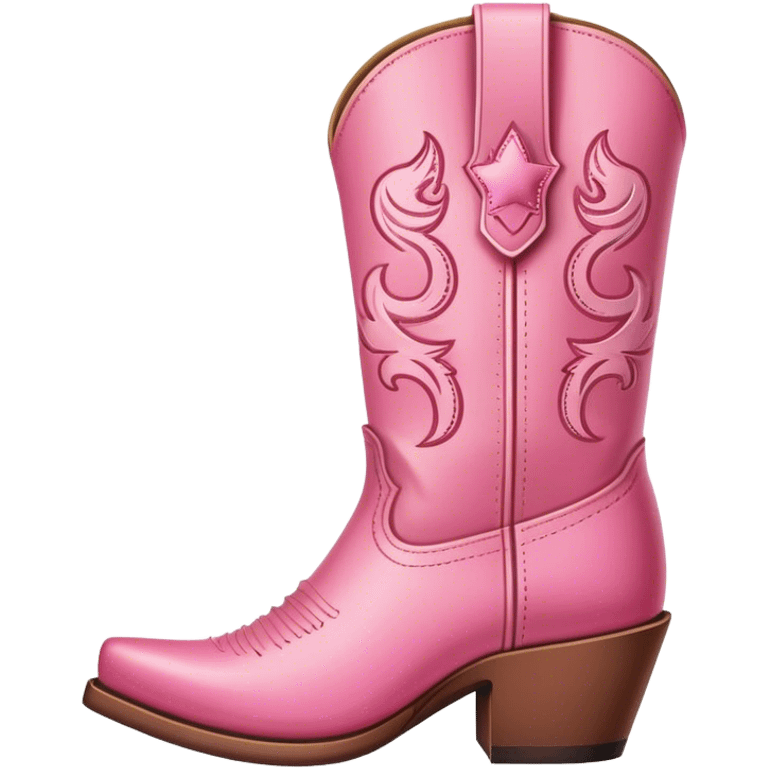 Pink cowboy boot emoji