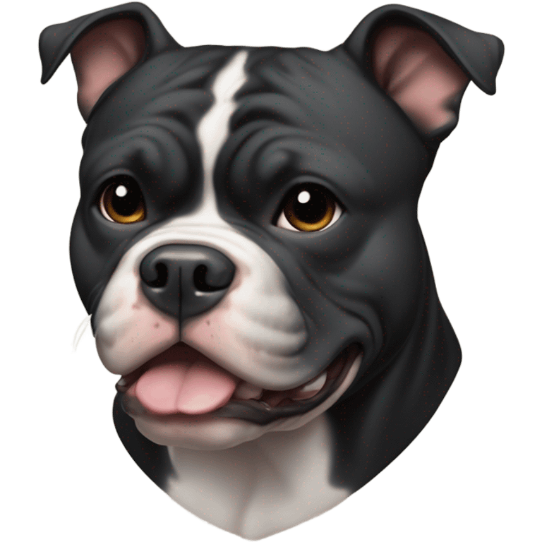 99% Black American Bully front  emoji