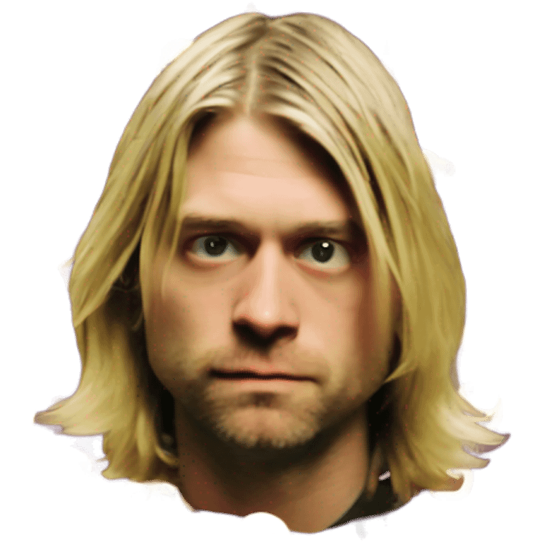 Kurt cobain + exploding head emoji emoji