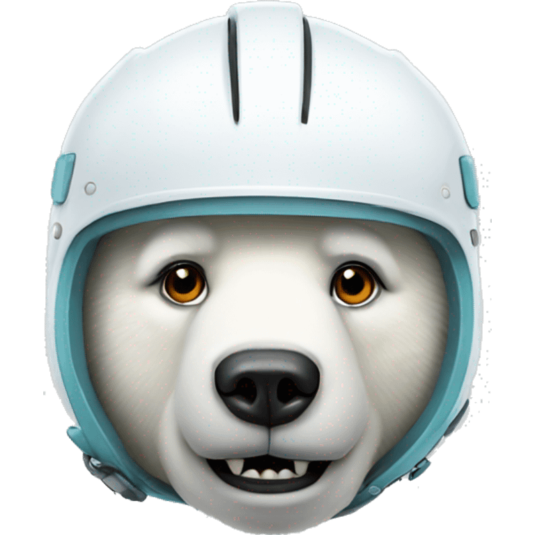 Polar bear with helmet emoji