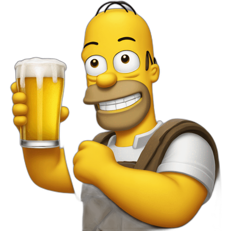 Homer simspon drink beer emoji