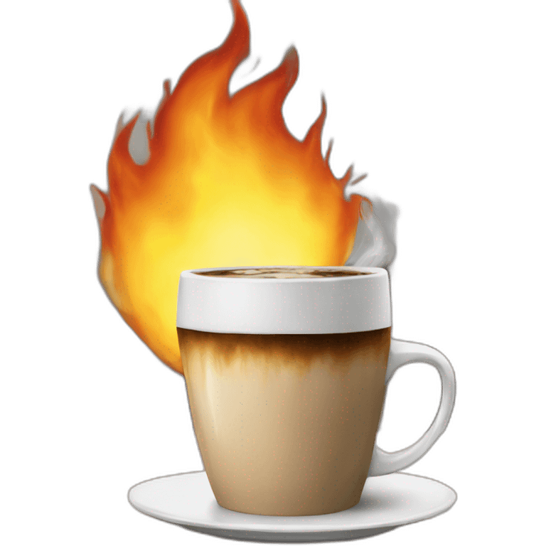 coffee in a office which IS burning emoji