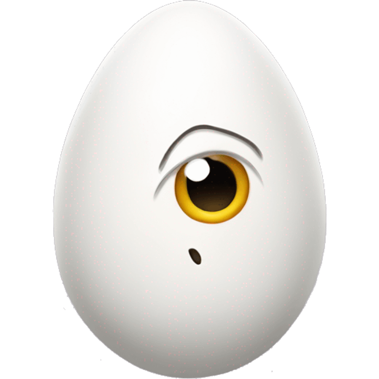 egg with a surprised face emoji