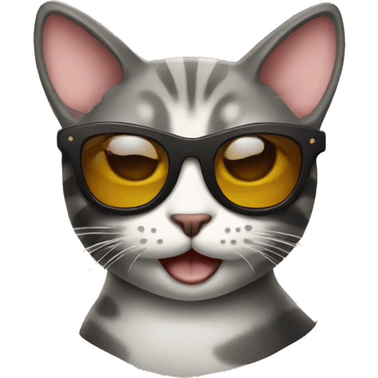 Cat with sunglasses emoji