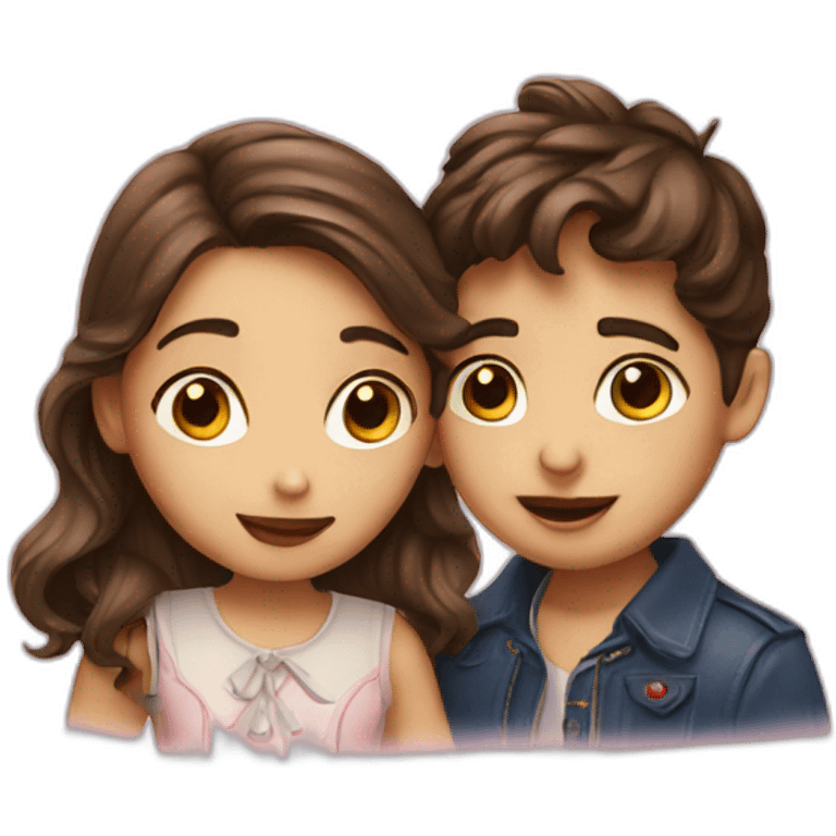 French kiss boy and girl emoji