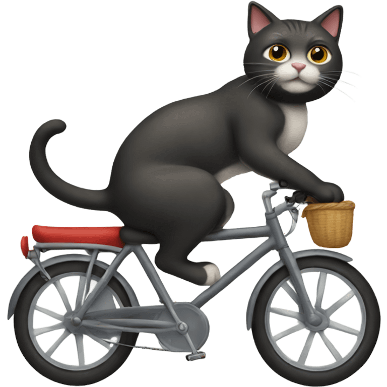 a cat on a bike emoji