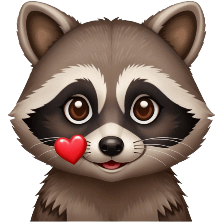 Valentine raccoon  emoji