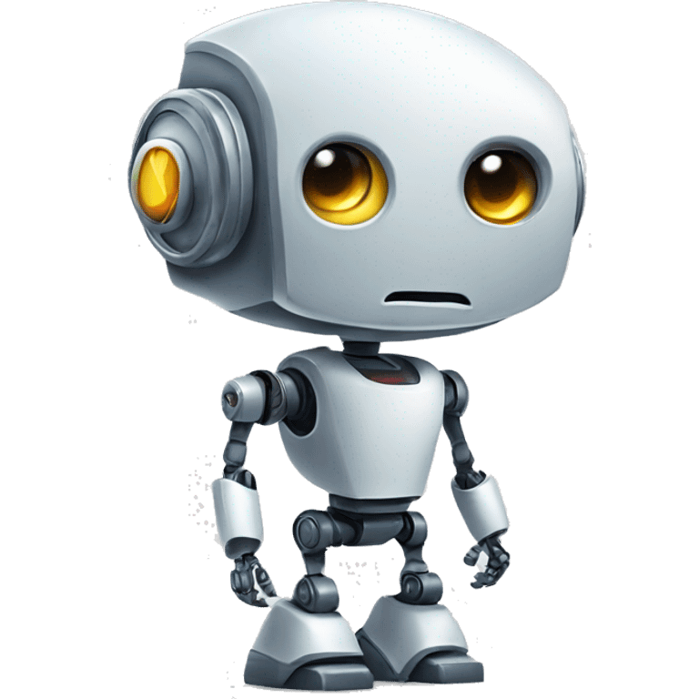 A cartoon funny robot emoji