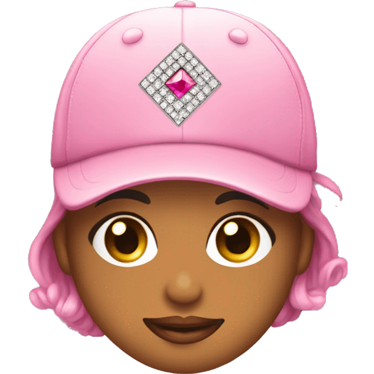 pink hat with rhinestones that says stayonfleek emoji