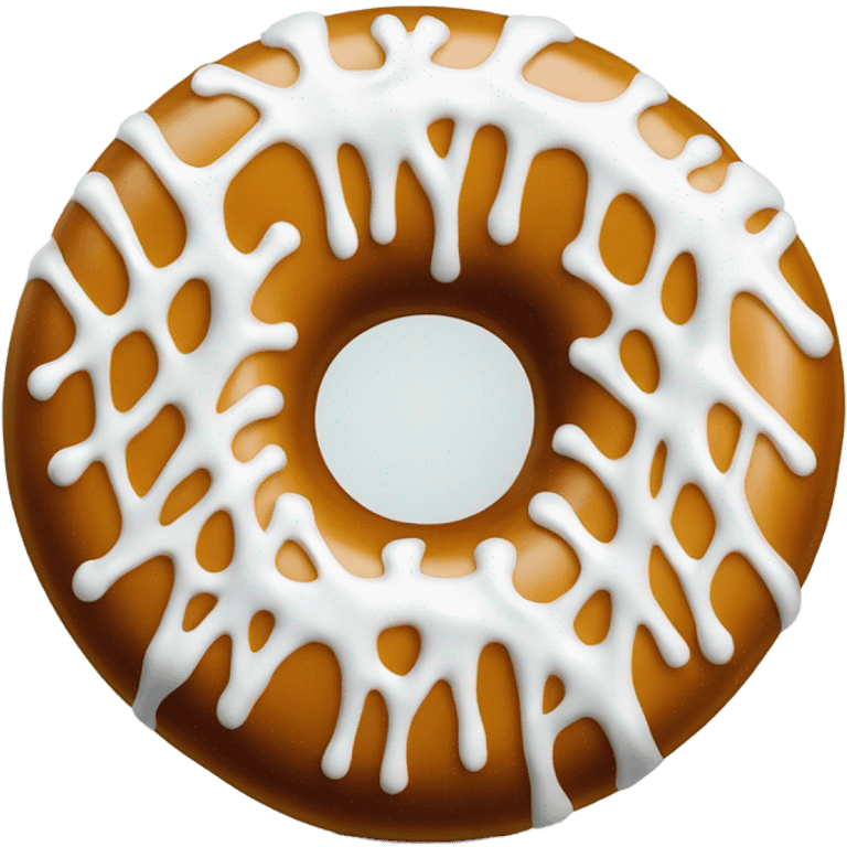 Caramel drizzle white donut emoji