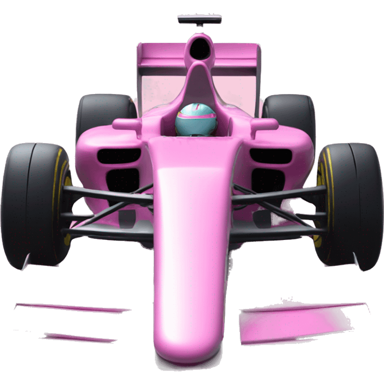 Pink Formula 1 car  emoji