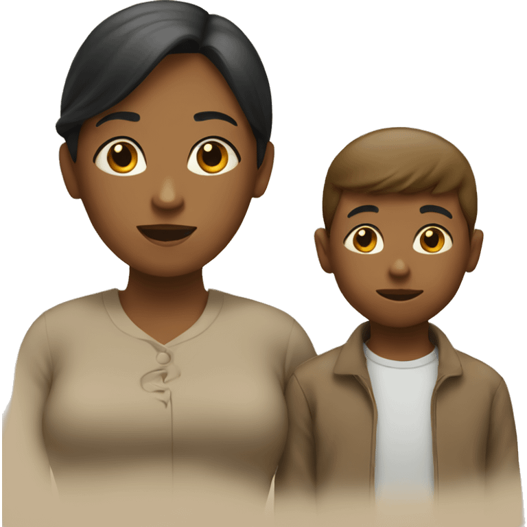 Mom and little boy emoji