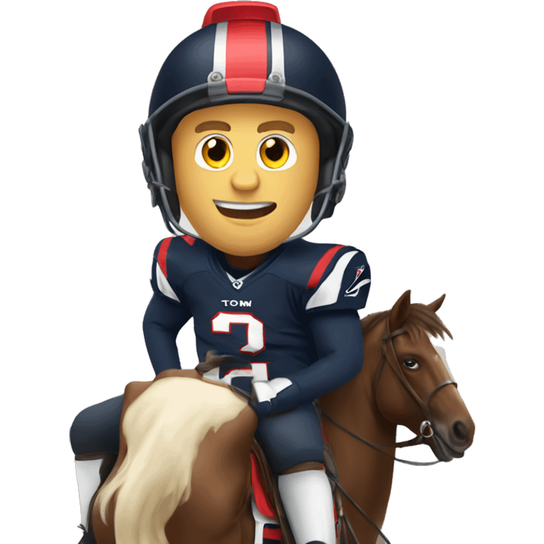 Give me riding a horse with Tom Brady  emoji