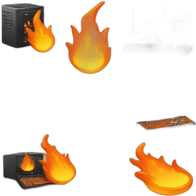 flaming pc hardware emoji