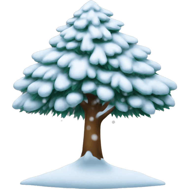 Snowy Christmas tree emoji