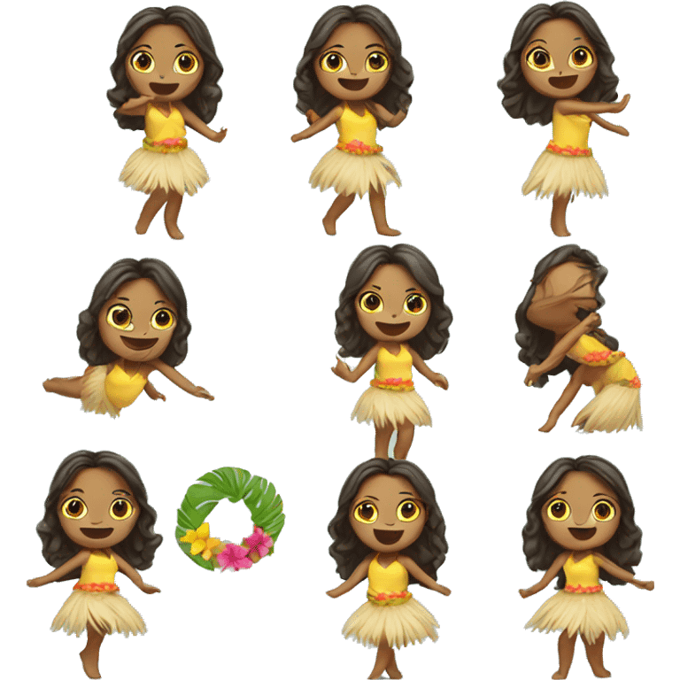 Hula girl  emoji