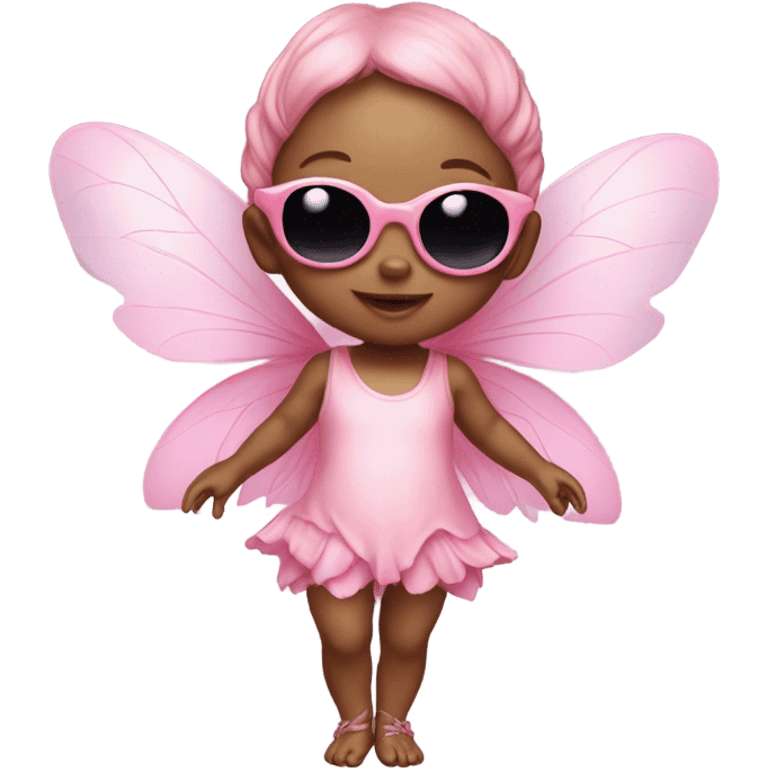 tiny baby fairy pink wearing sunglasses  emoji