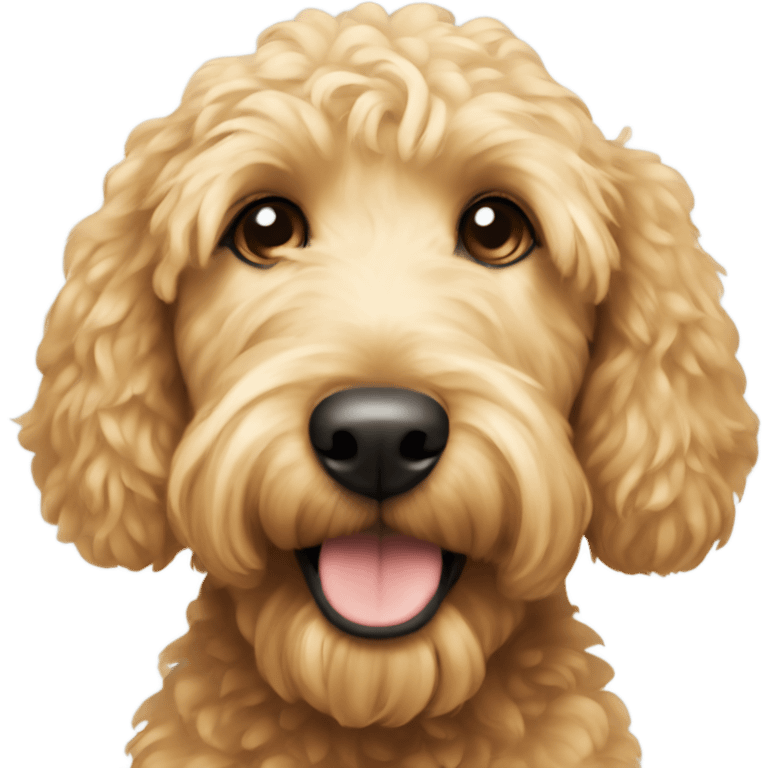 A cute golden doodle  emoji