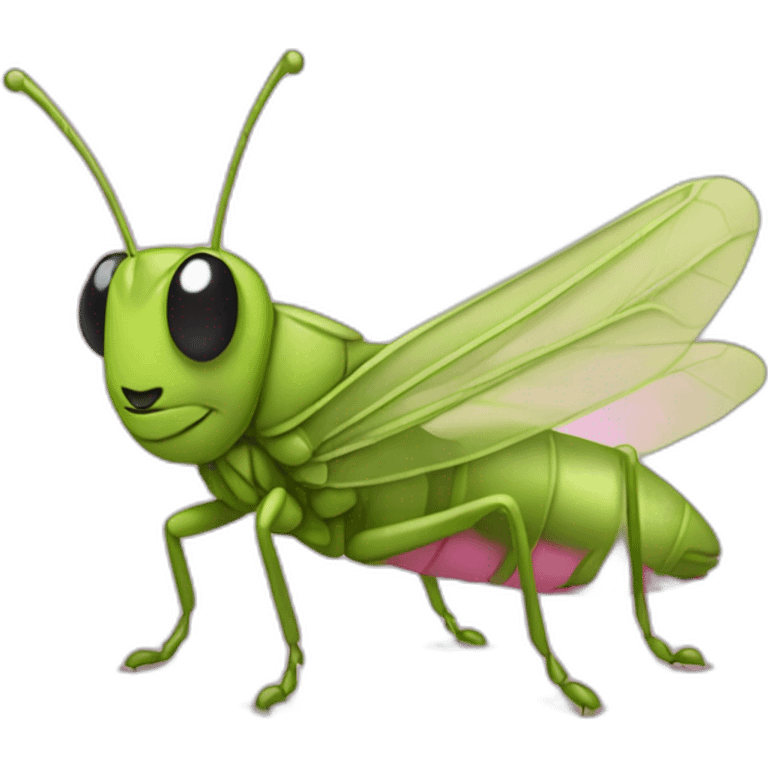 grasshopper-with-pink-tutu emoji