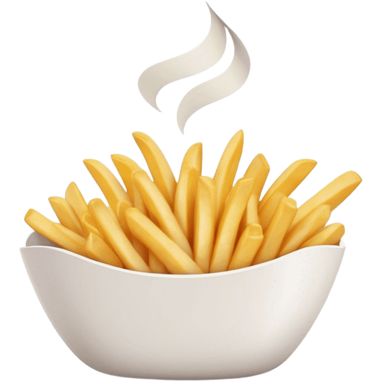 wave french fries in a white paper bow emoji