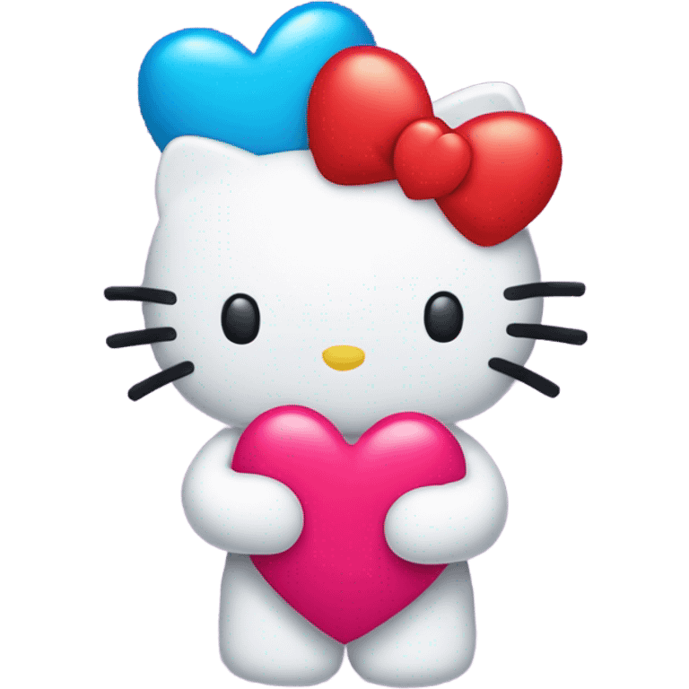 hello kitty holding hearts  emoji