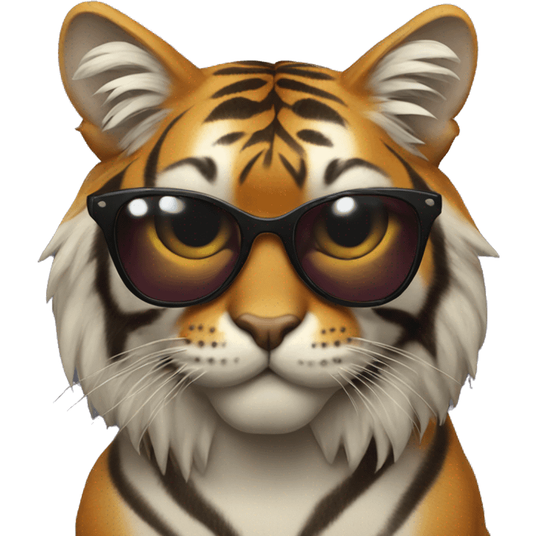 Tiger cat with sunglasses emoji