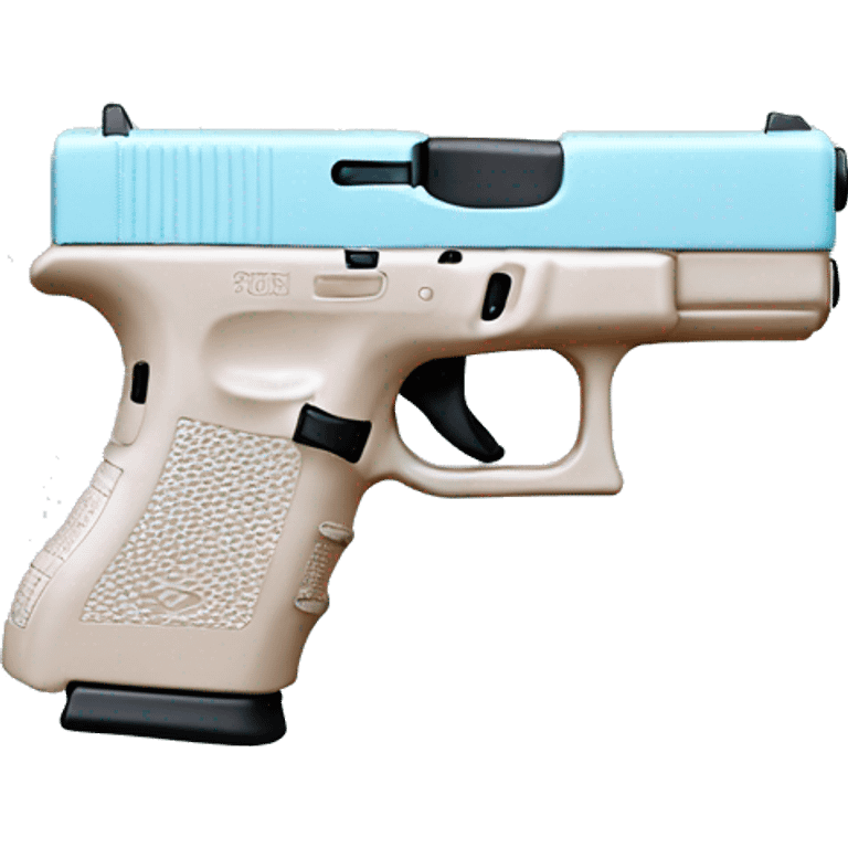 pastel blue glock emoji