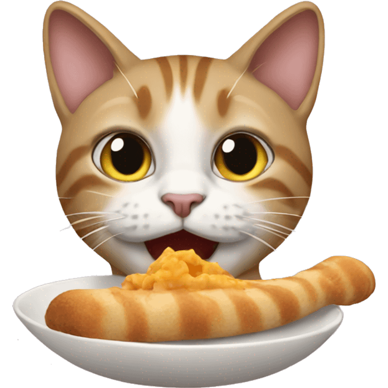 Cat eating  emoji